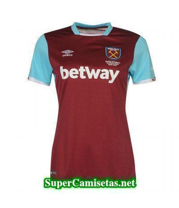 Primera Equipacion Camiseta West Ham Mujer 2016/17