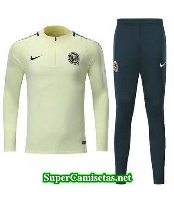 Camiseta entrenamiento Club America ML Amarillo 2017 2018