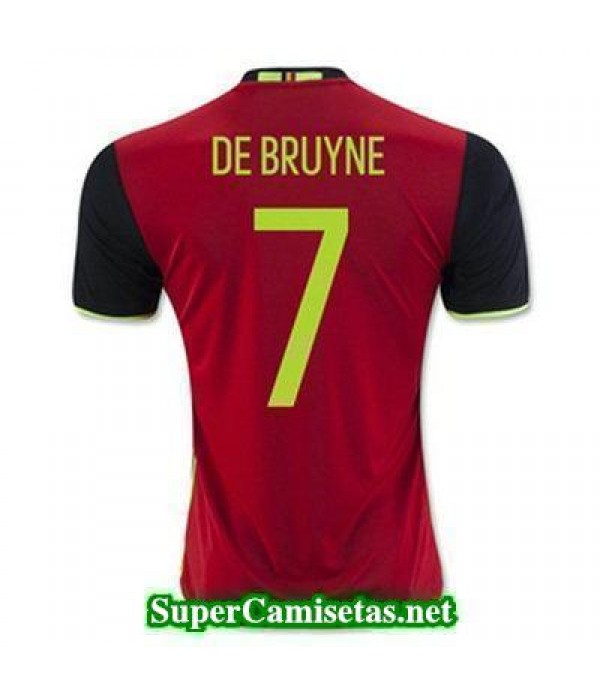 Primera Equipacion Camiseta Belgica DE BRUYNE Eurocopa 2016