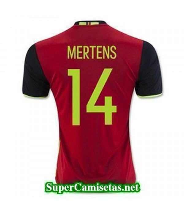 Primera Equipacion Camiseta Belgica MERTENS Eurocopa 2016