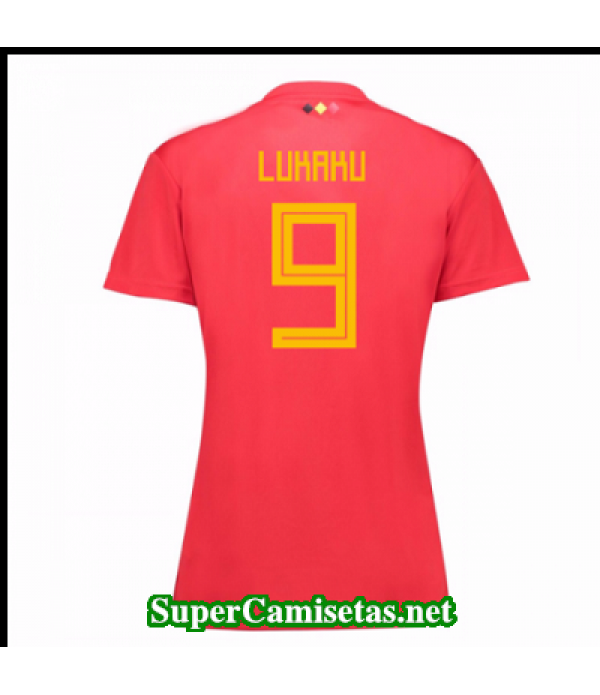 Primera Equipacion Camiseta Belgica Mujer Lukaku Copa Mundial 2018