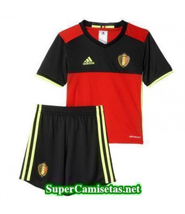 Primera Equipacion Camiseta Belgica Ninos Eurocopa 2016