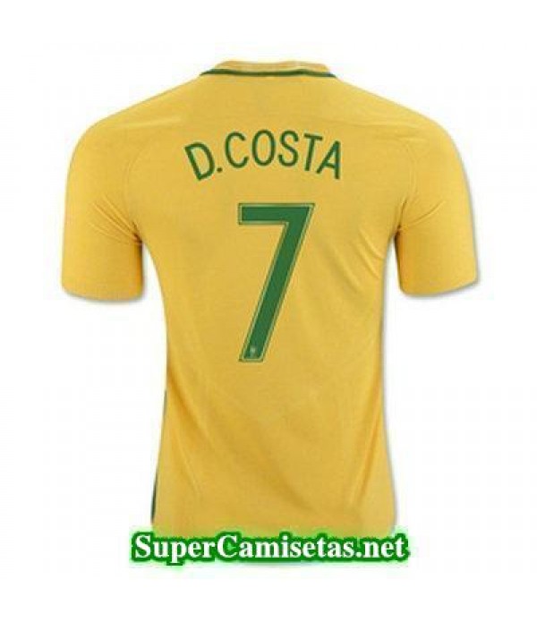 Primera Equipacion Camiseta Brasil D COSTA Copa America 2016
