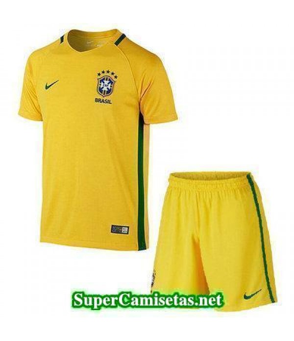 Primera Equipacion Camiseta Brasil Ninos Copa America 2016