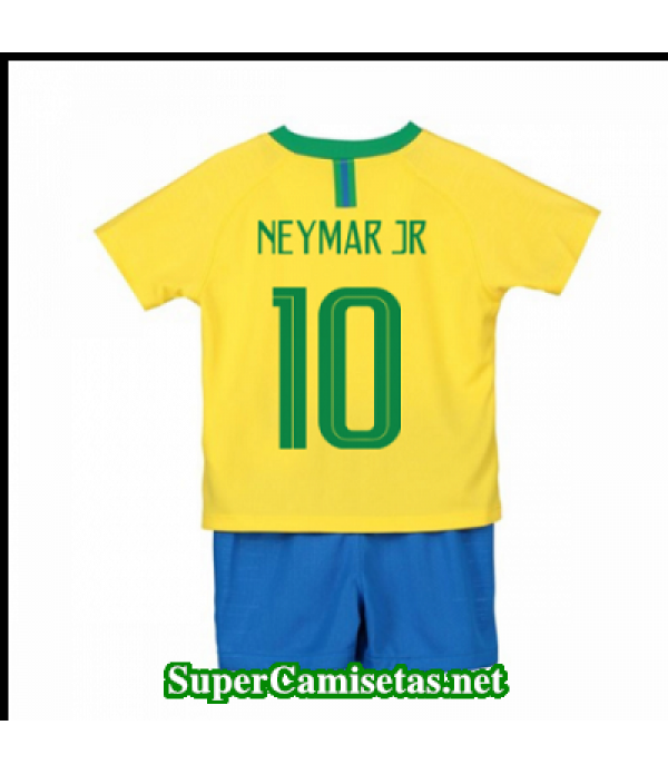 Primera Equipacion Camiseta Brasil Ninos Neymar jr Copa Mundial 2018