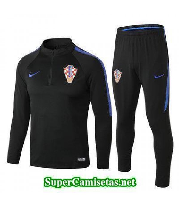 Camiseta entrenamiento Croacia ML Negro 2018 2019