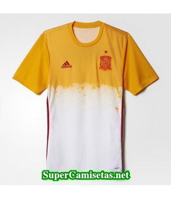 camiseta Pre-match Espana Amarillo y blanco 2016 2017