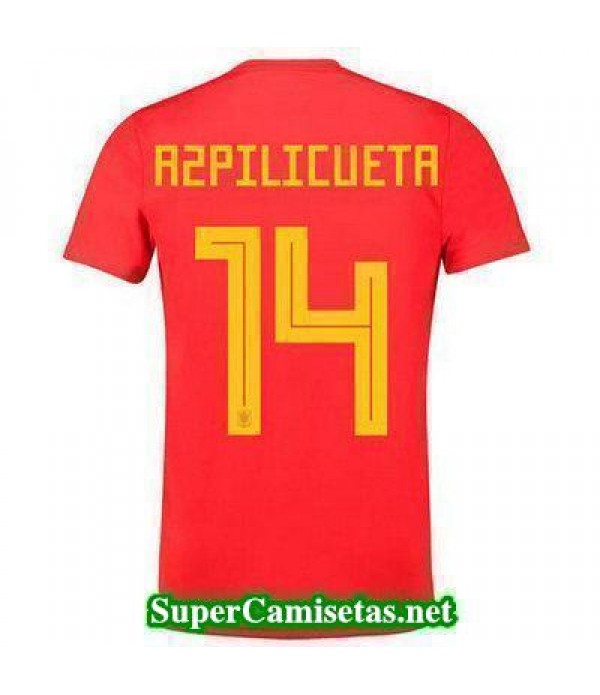 Primera Equipacion Camiseta Espana Azpilicueta Copa Mundial 2018