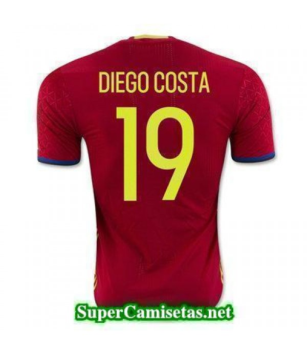 Primera Equipacion Camiseta Espana DIEGO COSTA Eurocopa 2016