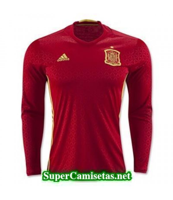 Primera Equipacion Camiseta Espana Manga Larga Eurocopa 2016