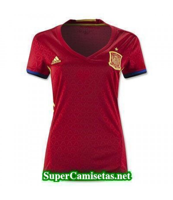 Primera Equipacion Camiseta Espana Mujer Eurocopa 2016