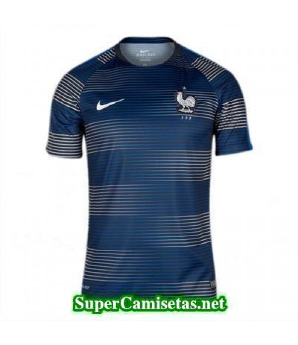 camiseta pre-partido Francia azul 2016 2017