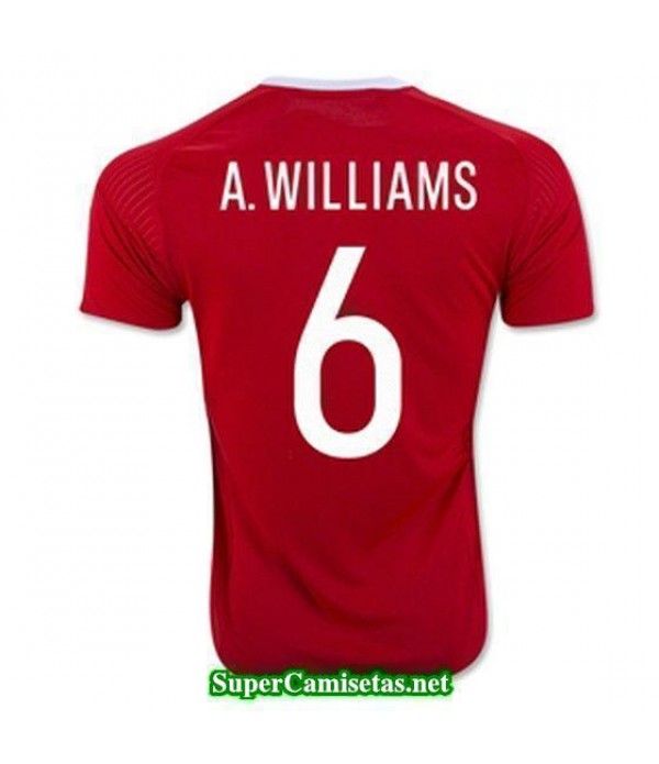 Primera Equipacion Camiseta Gales A WILLIAMS Eurocopa 2016