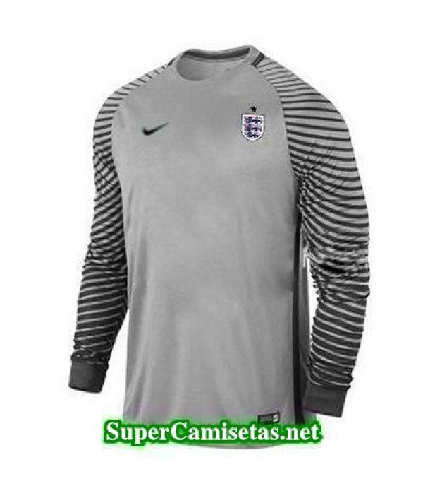 Portero Equipacion Camiseta Inglaterra ML Gris 2016 2017