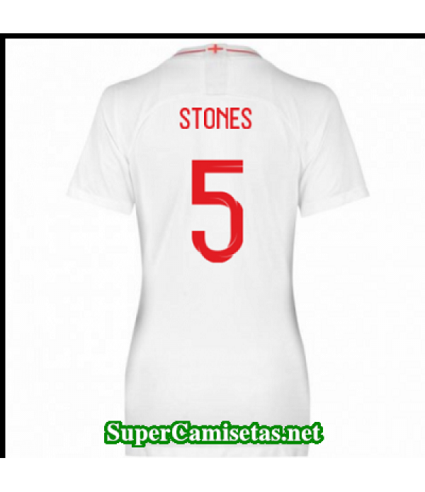 Primera Equipacion Camiseta Inglaterra Mujer Stones Copa Mundial 2018