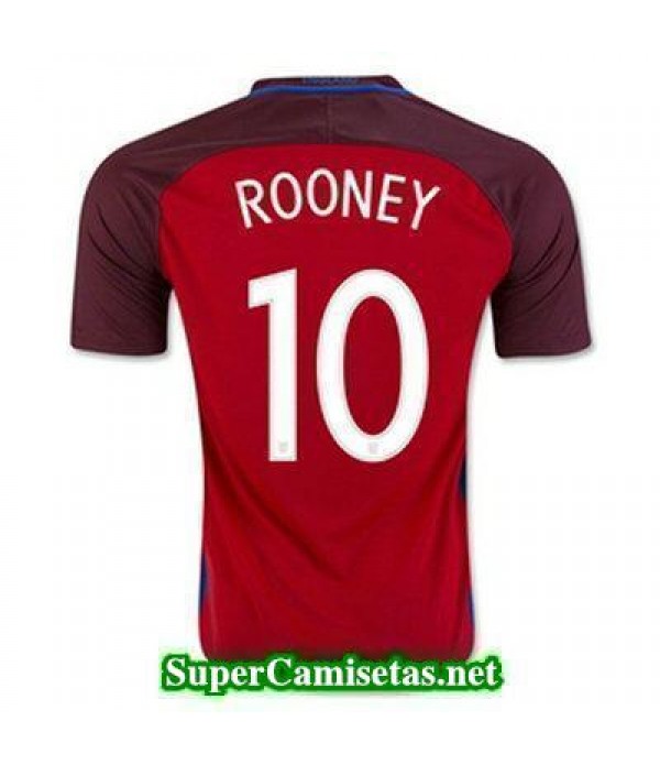 Segunda Equipacion Camiseta Inglaterra ROONEY Eurocopa 2016