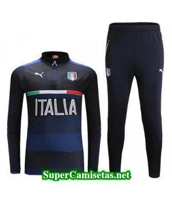 camiseta entrenamiento Italia ML azul marino 2016