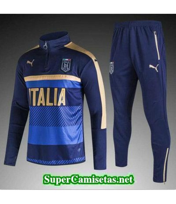 camiseta entrenamiento Italia ML azul marino 2017/18