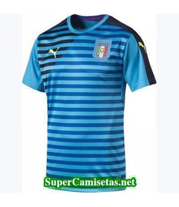 camiseta pre-partido Italia azul 2016 2017