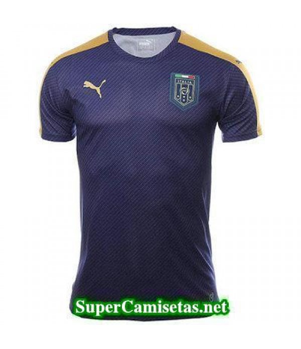 camiseta pre-partido Italia Azul oscuro 2016 2017