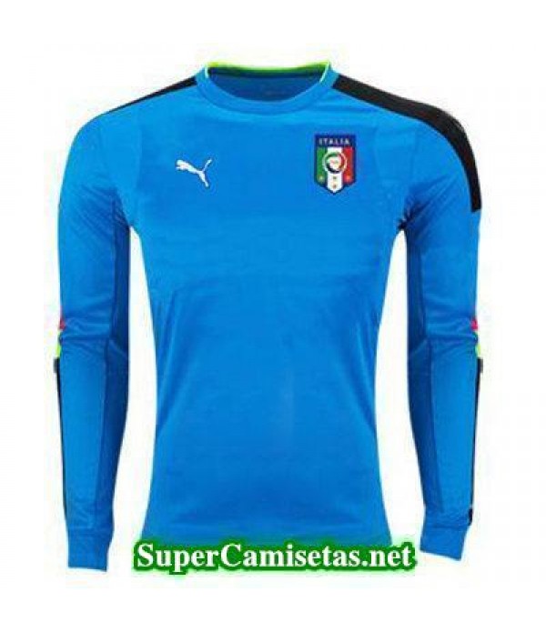 Portero Equipacion Camiseta Italia ML Azul 2016 2017
