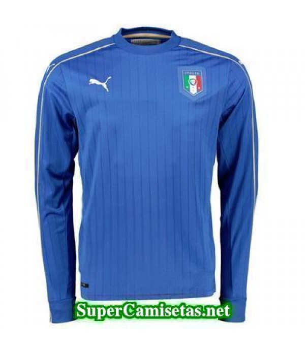 Primera Equipacion Camiseta Italia Manga Larga Eurocopa 2016