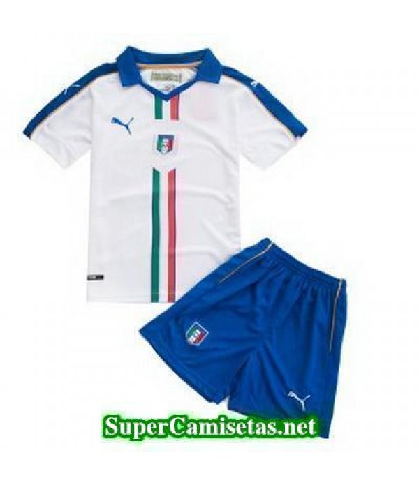 Segunda Equipacion Camiseta Italia Ninos Eurocopa 2016