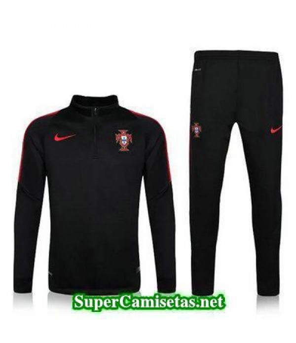 camiseta entrenamiento Portugal ML negro 2016