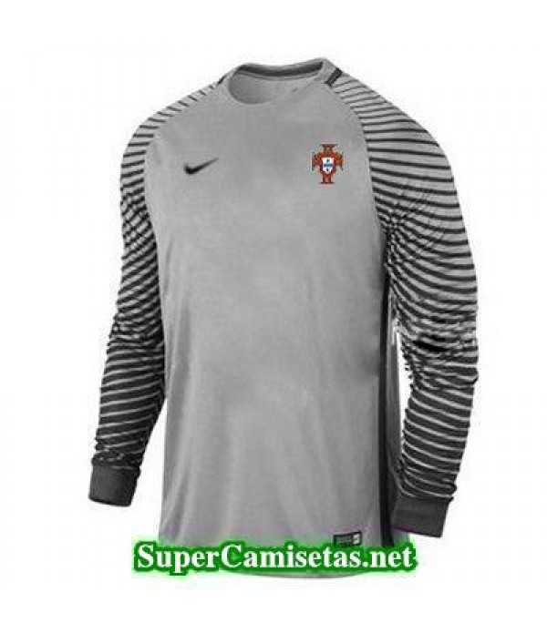 Portero Equipacion Camiseta Portugal ML Gris 2016 2017