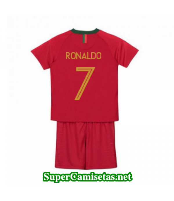 Primera Equipacion Camiseta Portugal Ninos Ronaldo Copa Mundial 2018
