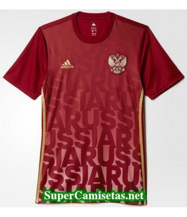 camiseta pre-partido Rusia Rojo 2016 2017