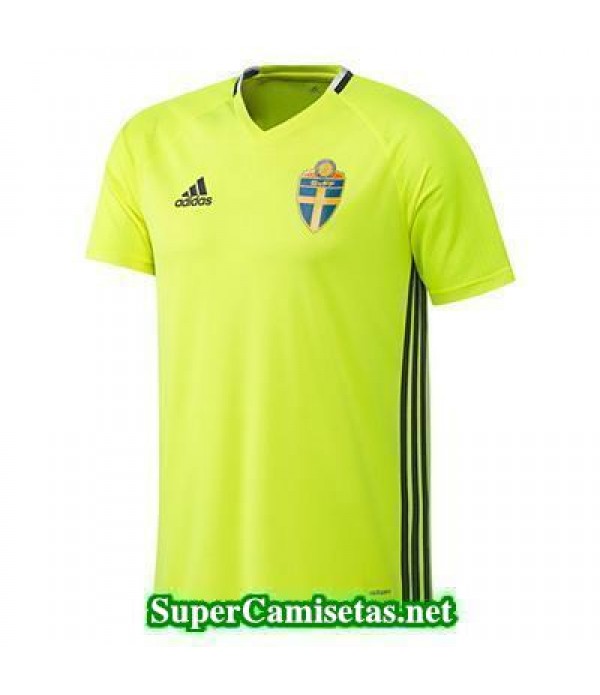 camiseta entrenamiento Suecia Amarillo 2016 2017