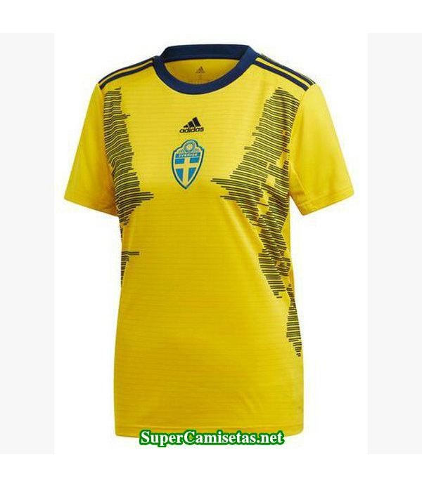 Primera Equipacion Camiseta Suecia Mujer Copa Mundial 2019