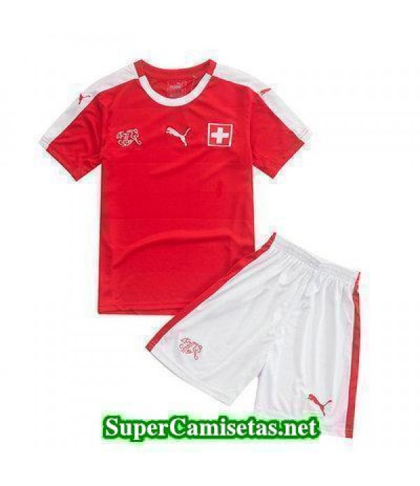 Primera Equipacion Camiseta Suiza Ninos Eurocopa 2016