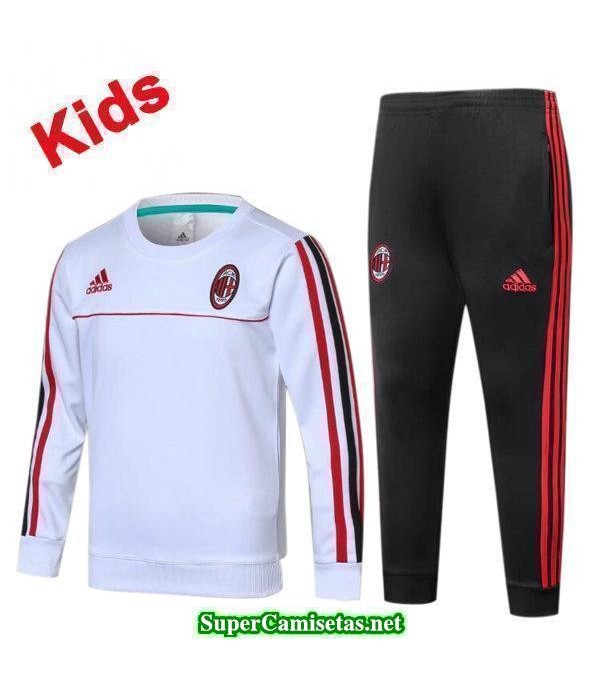Camiseta entrenamiento AC Milan Ninos ML Blanco 2017 2018
