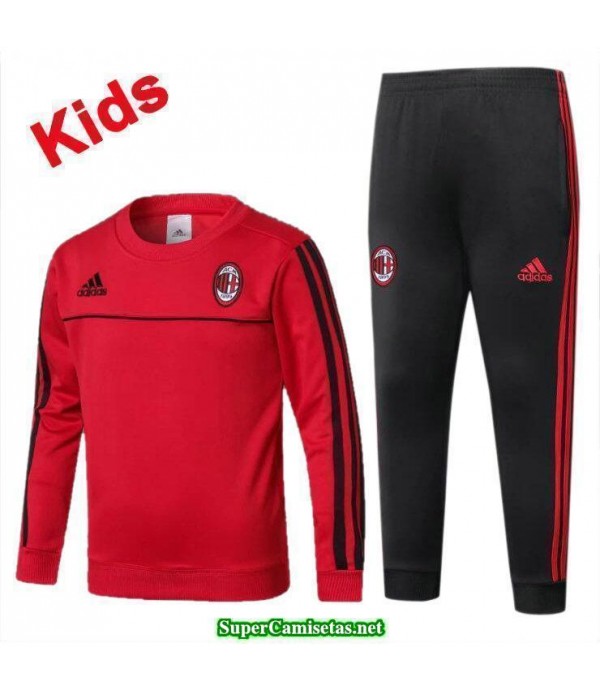 Camiseta entrenamiento AC Milan Ninos ML Rojo 2017 2018