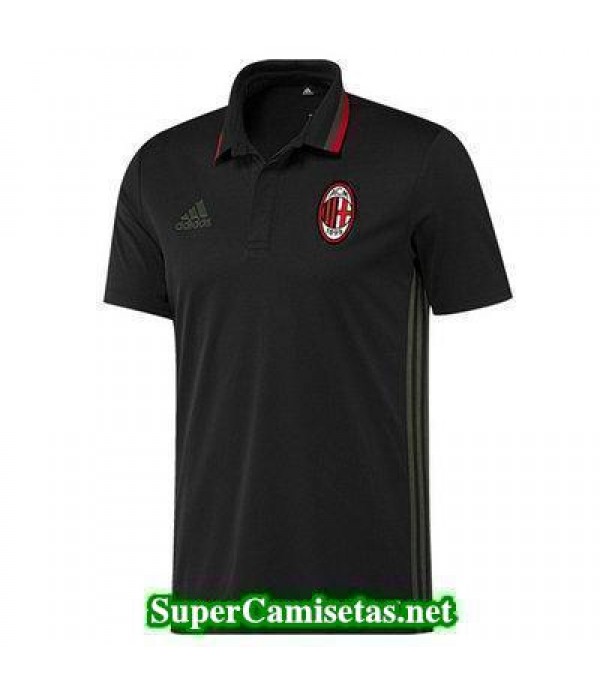 Camiseta polo AC Milan negro 2016 2017