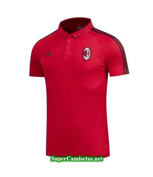 Camiseta polo AC Milan rojo-01 2017 2018