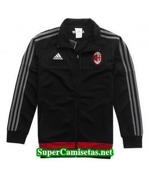 Negro Chaquetas AC Milan baratas 2015 2016