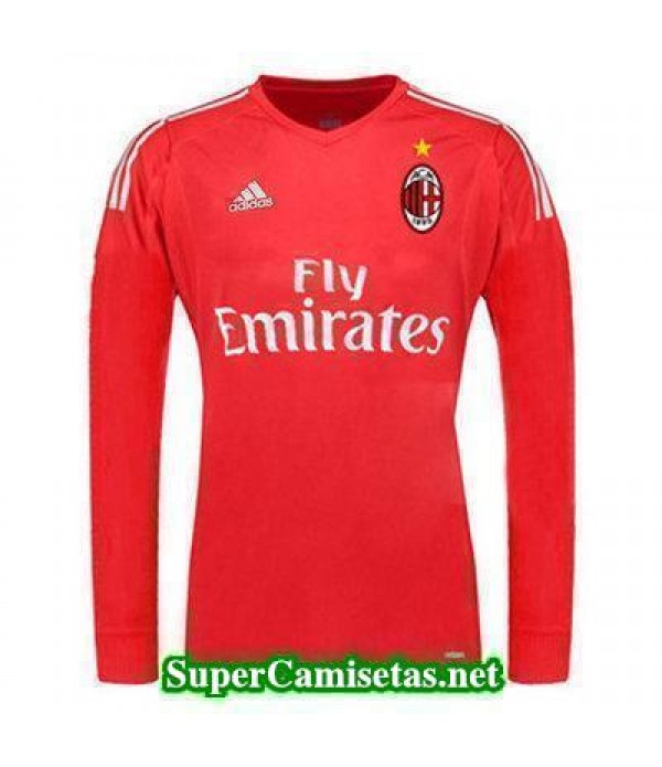 Portero Equipacion Camiseta AC Milan Manga Larga Rojo 2017/18