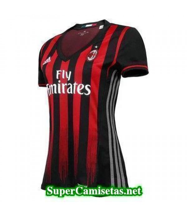 Primera Equipacion Camiseta AC Milan Mujer 2016/17
