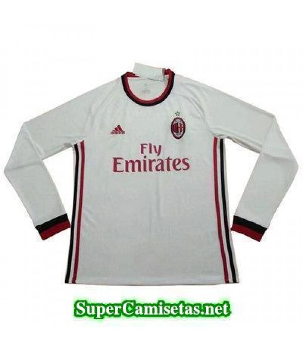 Segunda Equipacion Camiseta AC Milan Manga Larga 2017/18