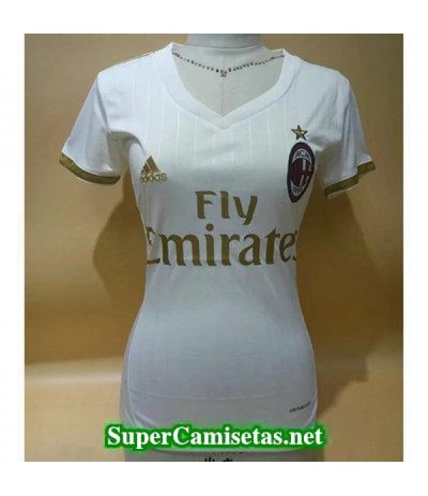 Segunda Equipacion Camiseta AC Milan Mujer 2016/17