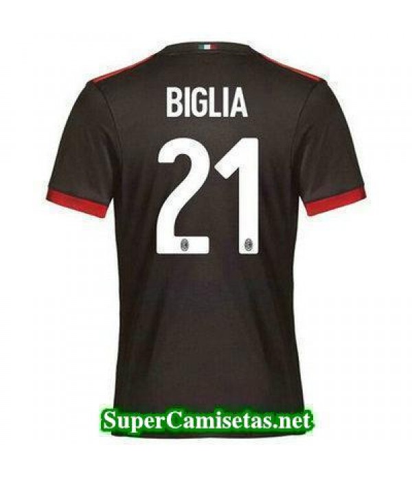 Tercera Equipacion Camiseta AC Milan Biglia 2017/1...