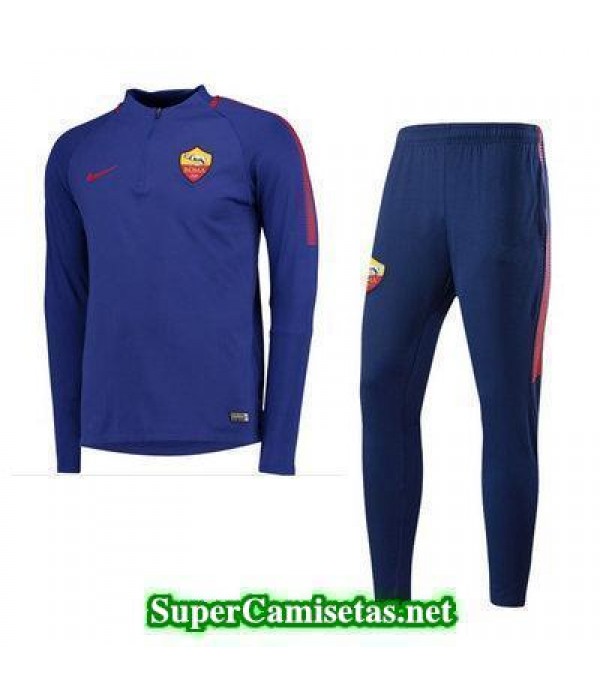 camiseta entrenamiento As Roma ML Azul 2017 2018