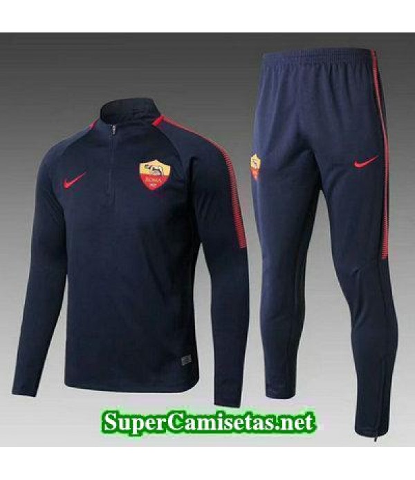 camiseta entrenamiento As Roma ML Azul oscuro 2017 2018