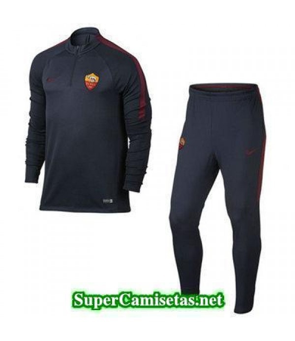 Camiseta entrenamiento As Roma ML Negro 2016 2017