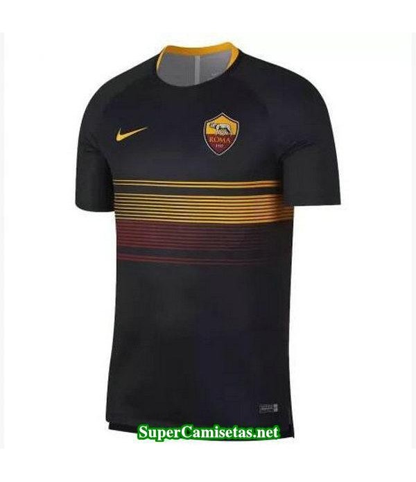 camiseta pre-partido As Roma Negro 2018 2019