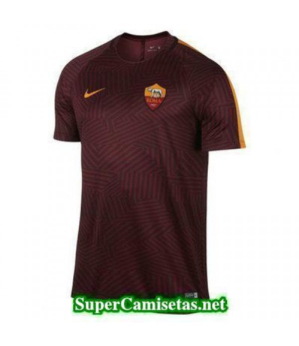 camiseta pre-partido As Roma Rojo 2016 2017