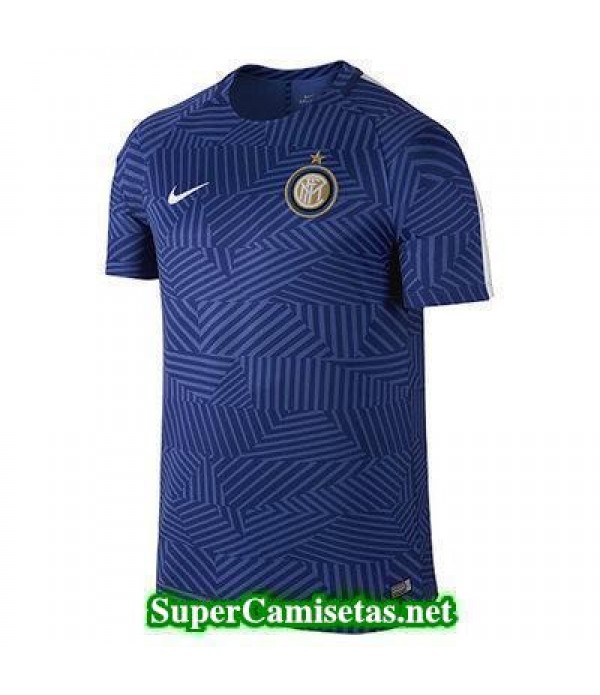 camiseta pre-partido Inter Milan Azul 2016 2017